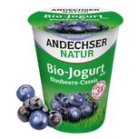 Andechser, bosbessen-cassis yoghurt, 400gr