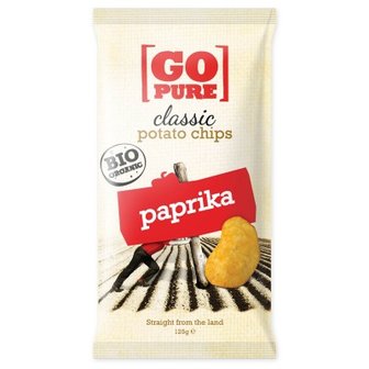 Chips paprika, 125g, Go pure