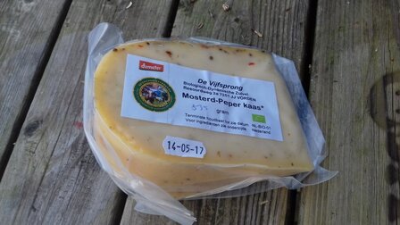 Jonge boerenkaas, mosterd-peperkaas, 500gr, Vijfsprong