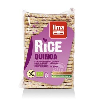Quinoa wafels dun rechthoek, 310gr, Lima