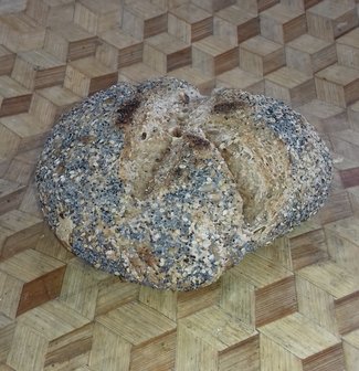 Spelt-zaden-bol, Sallands Houtovenbrood, niet bio