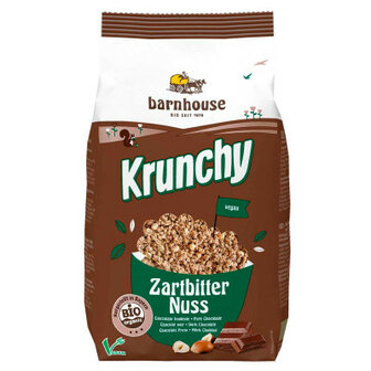 Krunchy, choco puur-noten, 375gr, Barnhouse