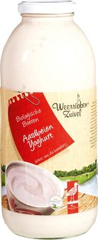 Aardbeienyoghurt, 1ltr-fles, Weerribben Zuivel