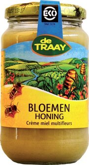 Bloemenhoning creme, 450g, de Traay honing