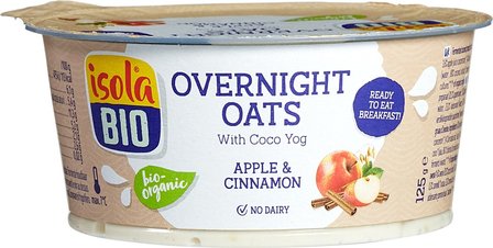 Overnight oats, appel-kaneel, Isola Bio
