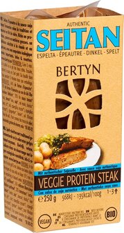 Seitan-spelt veggie protein steak, 250gr, Bertyn