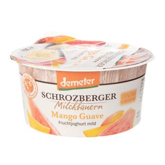 Volle yoghurt, mango-guave, 150gr, Schrozberger