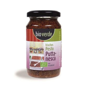 Pesto Puttanesca, koelvers, 165gram, Bioverde