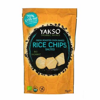 Rice chips salted, 70gr, Yakso