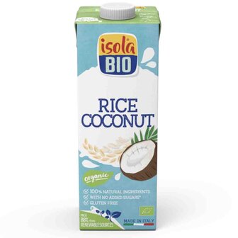 Rijstdrink kokosnoot, 1ltr, Isola Bio
