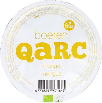 Boerenkwark, mango, 150gr, Qarc
