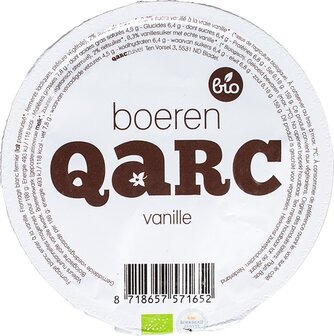 Boerenkwark, vanille, 150gr, Qarc