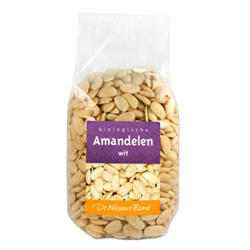 Amandelen wit, geblancheerd, 1kg, De Nieuwe Band