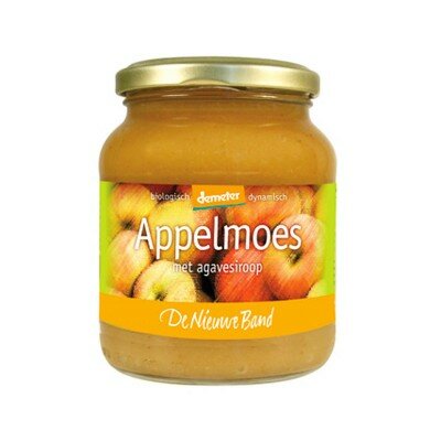 Appelmoes, met agavesiroop, 360gr, De Nieuwe Band