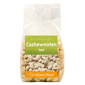 Cashewnoten heel, 200gr, De Nieuwe Band