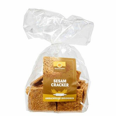 Crackertjes, volkoren sesam, 150gr, Zonnemaire