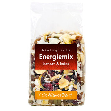 energiemix banaan kokos, 500g, De Nieuwe Band