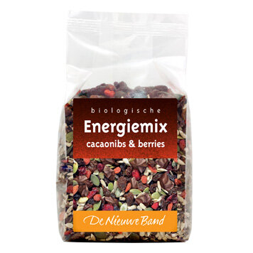 Energiemix, cacao nibs-berries, 500gr, De Nieuwe Band