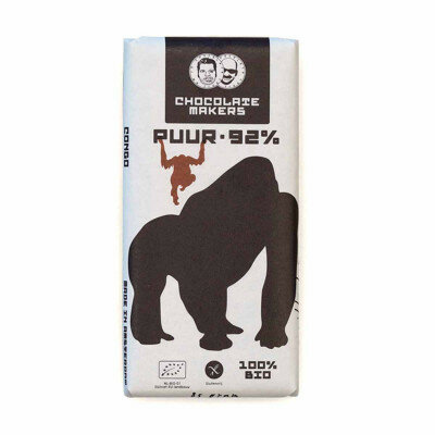 Gorilla bar, extra puur, 92pr, 80gr, Chocolate Makers