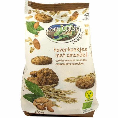 Haver-amandel koekjes, glutenvrij, 150gr, Corn Crake