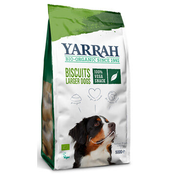 Hondenvoer, vega koekjes, groter ras, 500gr, Yarrah