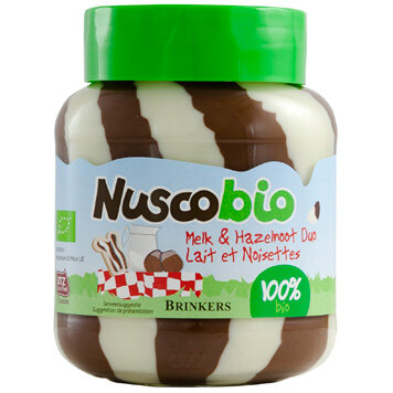 Melk-hazelnoot, duopasta, 400gr, Nuscobio