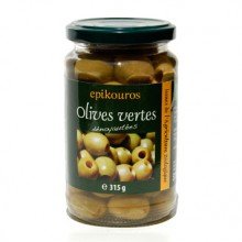 Olijven, groene, zonder pit, 315gr, Epikouros