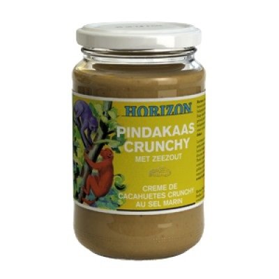 Pindakaas crunchy, 350gr, Horizon