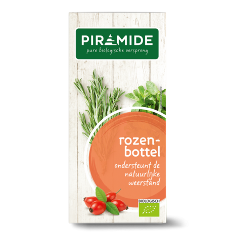 Rozenbottel thee, 20x1kop, Piramide