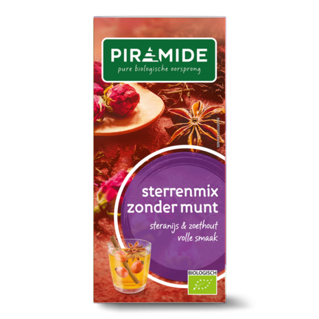 Sterrenmix thee, zonder munt, 20zakjes, Piramide