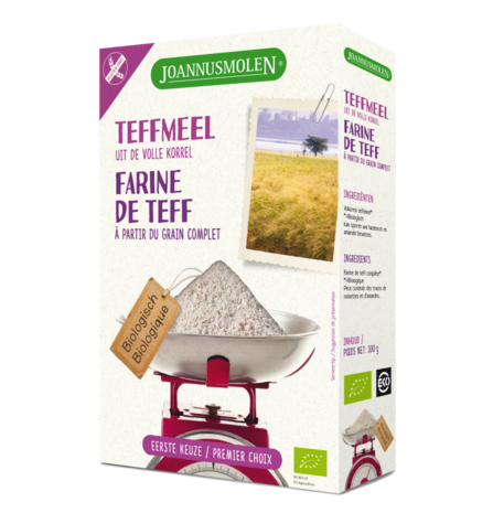 Teffmeel, bruin, glutenvrij, 300gr, Joannusmolen