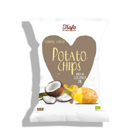 Chips, gebakken in kokosolie, 100gr, Trafo