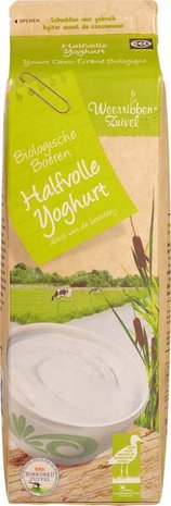 Halfvolle yoghurt, 1ltr-pak, Weerribben Zuivel