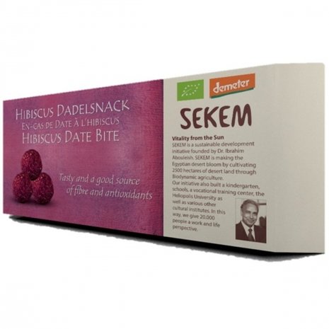 Sekem Dadelsnack Hybiscus, 120gr, Sekem