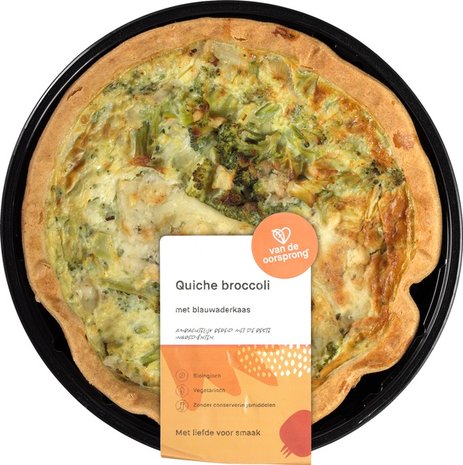 Verse quiche broccoli blauwe kaas, 350gr, Traitteur De Oorsprong