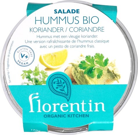 Hummus, koriander-lemon, 170gr, Florentin