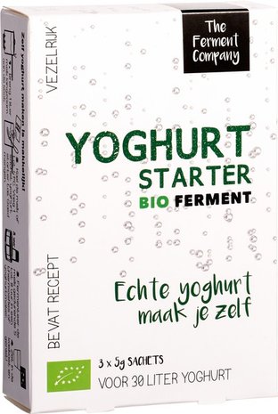 Yoghurt starter, voor melk, 3st, Ferment company