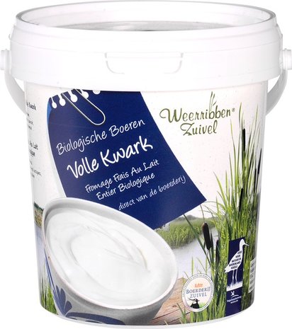 Volle kwark, emmer-800gr, Weerribben Zuivel