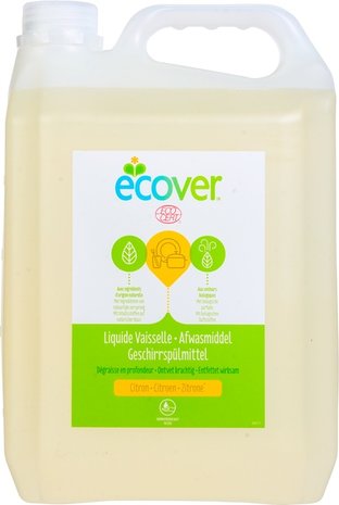 Afwasmiddel lemon, 5ltr, Ecover Essential