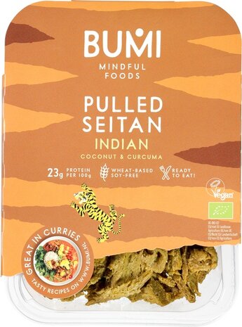 Pulled Seitan, Indian, 175gr, Bumi