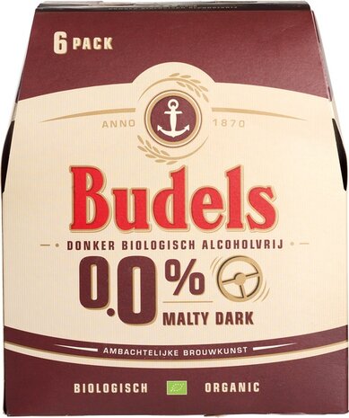 Malty dark, 0,0pr., 6x30cl, Budels