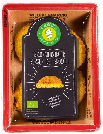 Broccoliburgers, 180gr, De Paddestoel