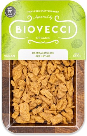 Vegan roerbakstukjes, 200gr, Biovecci