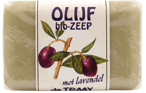 Olijfzeep met lavendel, 250gr, de Traay