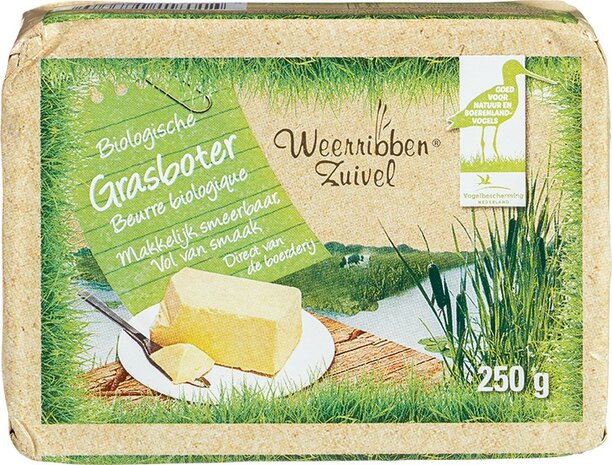 Grasboter, ongezouten, 250gr, Weerribben Zuivel