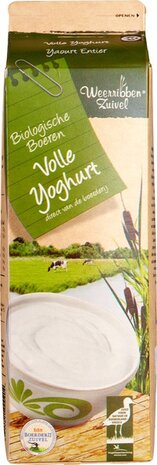 Volle yoghurt, 1ltr-pak, Weerribben Zuivel