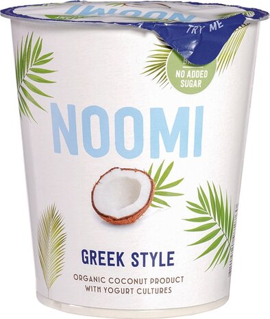 Vegan Greek style kokos yoghurt, 350gr, Noomi