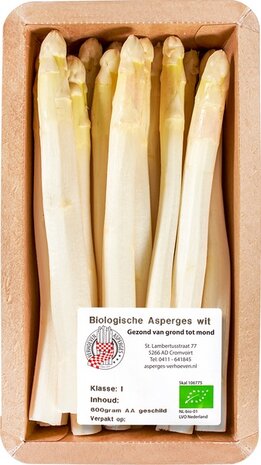 Geschilde witte asperges in luxe doos, 600gr, Udea