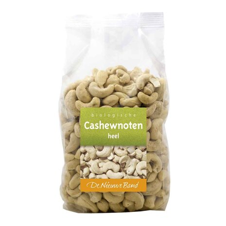 Cashewnoten heel, 500gr, De Nieuwe Band