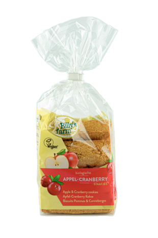 Speltstaafjes, appel-cranberry, 175gr, Billy s Farm